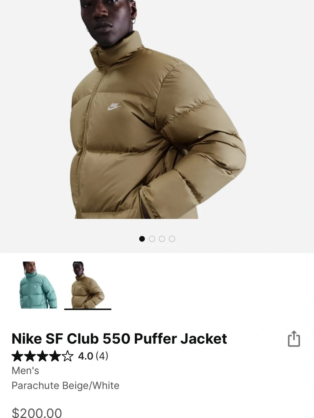 Nike Puffer Jacket - Parachute Beige